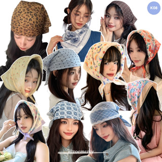 [SẴN]-58cm🍊Khăn Bandana vuông dùng để quàng cổ,trùm đầu,buộc tóc.thắt cùng túi,...phong cách đồng quê Pháp(K08)-P5