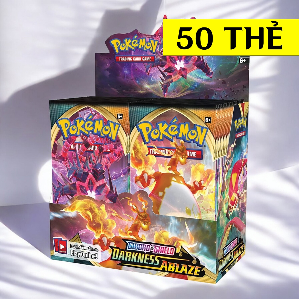 Combo 50 Thẻ Bài Pokemon Nhiều Loại Darkness Ablaze Mẫu Siêu Đẹp In Chất Lượng Cao Nhiều Màu Sắc Điểm Cao Bé Yêu Thích