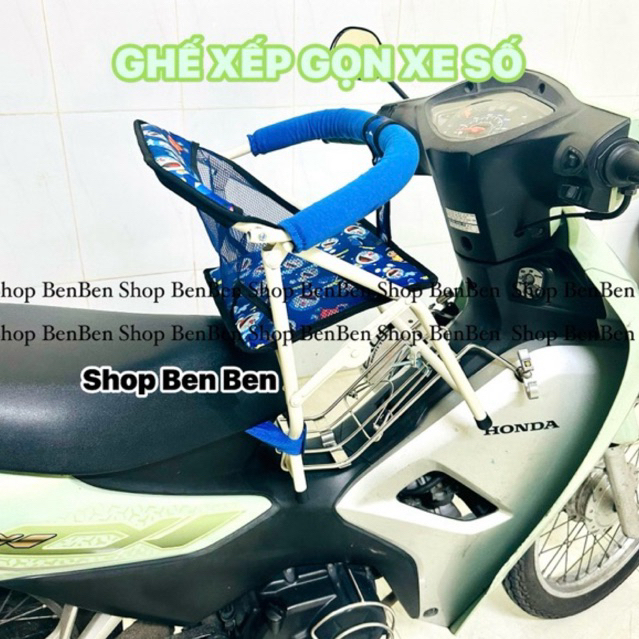 Ghế xếp gọn(Kèm Dây Đai) đi xe Số:wave.Dream.Sirius…