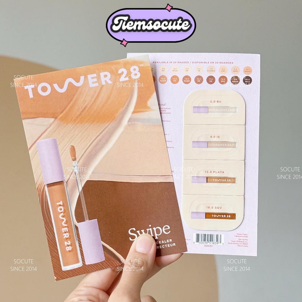 Sample Che Khuyết Điểm Tower 28 Beauty Swipe Hydrating Serum Concealer 2-6-13-18