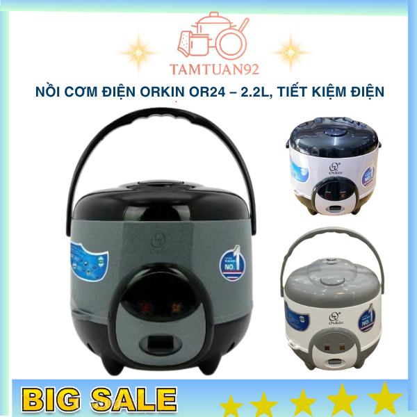 [ HỎA TỐC ] NỒI CƠM ĐIỆN ORKIN OR24 – 2.2L, TIẾT KIỆM ĐIỆN, NẤU NHANH, CƠM DẺO NGON