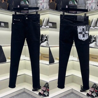  Quần Bò Nam Đen Trơn Học Sinh Đ&G Slimfit Biker ĐG Đen Phối Túi Chữ Thập Hàng Đẹp cao cấp chuẩn 