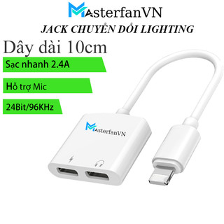  Jack chuyển đổi MasterfanVN vừa sạc vừa nghe Light + Light cho ai phôn hỗ trợ sạc 2.4A có MIC 
