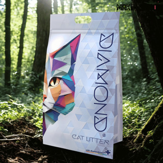  Cát Mèo Diamond 3.8kg  Bao Bì Mới   Cát Mèo Vệ Sinh Khử Mùi Diệt Khuẩn 3.8KG - 9L 