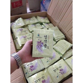  Dầu gội đen tóc BÁN SỈ 12 DÂY   1 DÂY = 10 GÓI  - Phủ bạc tại nhà đen tóc Gội là đen sâm vàng tím 