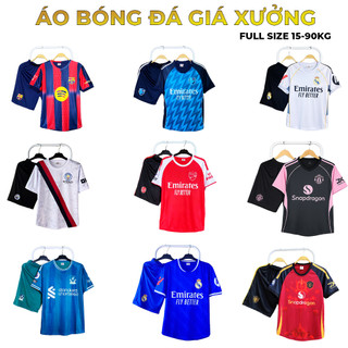  Bộ quần áo đá bóng các Clb Mu Ars Barca vải thun lạnh cao cấp đồ đá banh nam co dãn thoáng khí cho người lớn trẻ em 