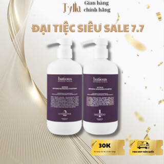  Cặp Dầu Gội Xã Cao Cấp Ngăn Ngừa Giảm Rụng Tóc. Dầu Gội Xả Mượt Tóc Batious - 500ml 960ml 
