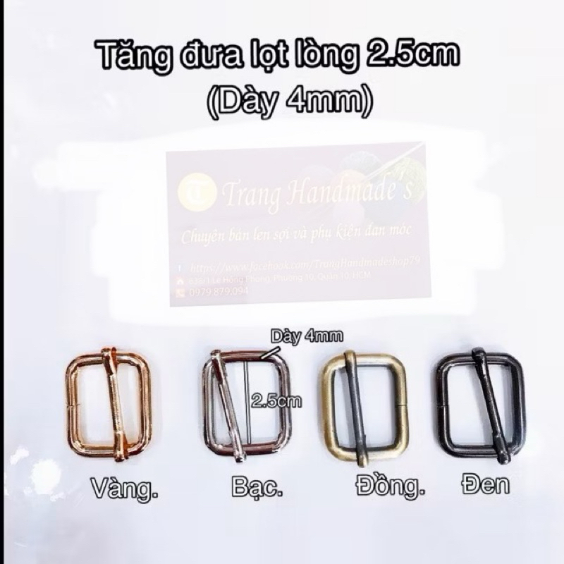 Tăng giảm 2cm-2.5cm phụ kiện túi xách