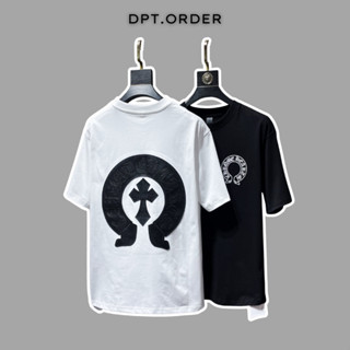   Best quality  Áo Phông Chrome Heart Logo Thêu Da T-Shirt Hàng Cao Cấp 