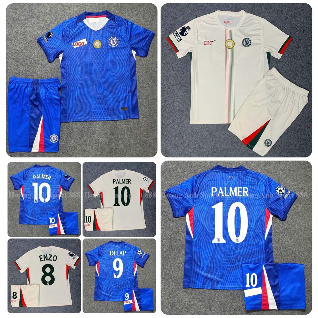 Bộ Quần Áo Bóng Đá CLB Chelsea, Áo Đá Banh Chelsea 25/26, Vải Polyester Thái Gai Lưới