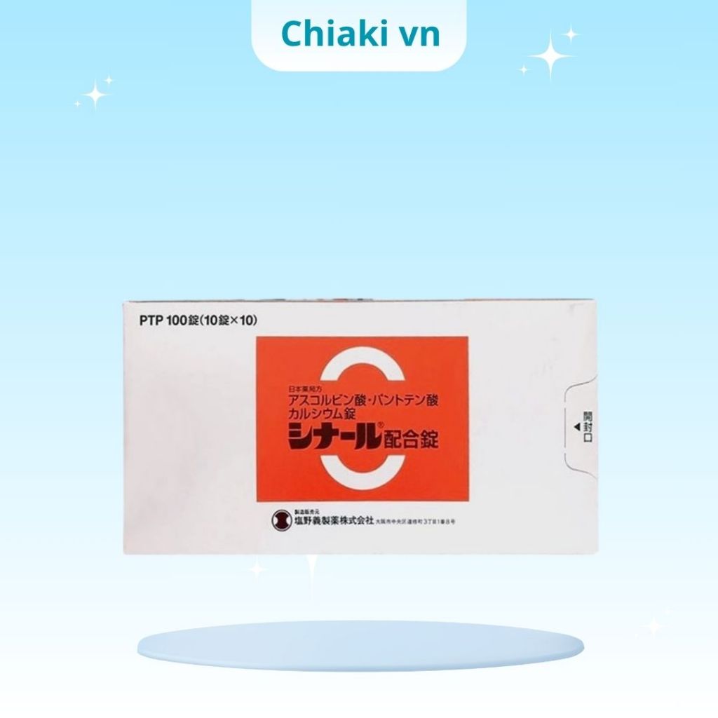 Viên uống Vitamin C trắng da, mờ thâm nám Cinal C 100 viên Nhật Bản
