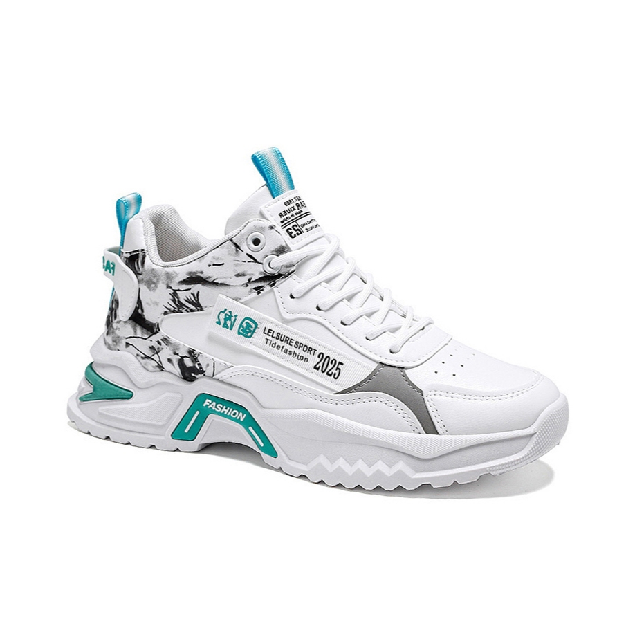 Giày Thể Thao Nam  Đế Cao Su Fashion Màu Xanh TT18