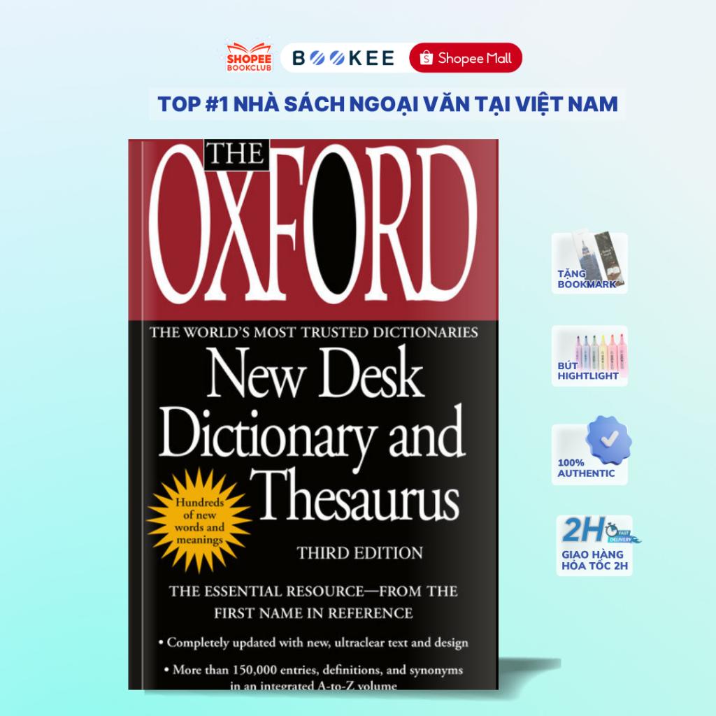 Sách - The Oxford New Desk Dictionary and Thesaurus: Third Edition