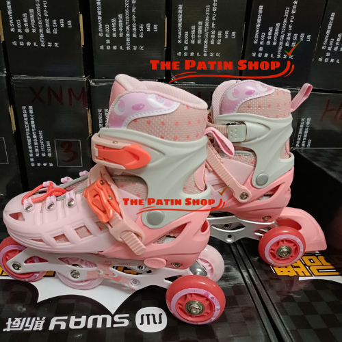 Giày trượt patin trẻ em Biến Hình Sway S4,Tặng bảo vệ. Patin trẻ em giá rẻ, Patin cho bé bánh cao su