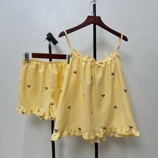 [Mở Bán] Không Tăng Đơ Bộ Đồ Ngủ 2 Dây Chât Đũi Cotton Họa Tiết Form Nhỏ Dưới 58kg