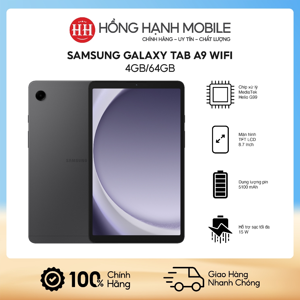 Máy Tính Bảng Samsung Galaxy Tab A9 Wifi 4GB/64GB - Hàng Chính Hãng | BigBuy360 - bigbuy360.vn
