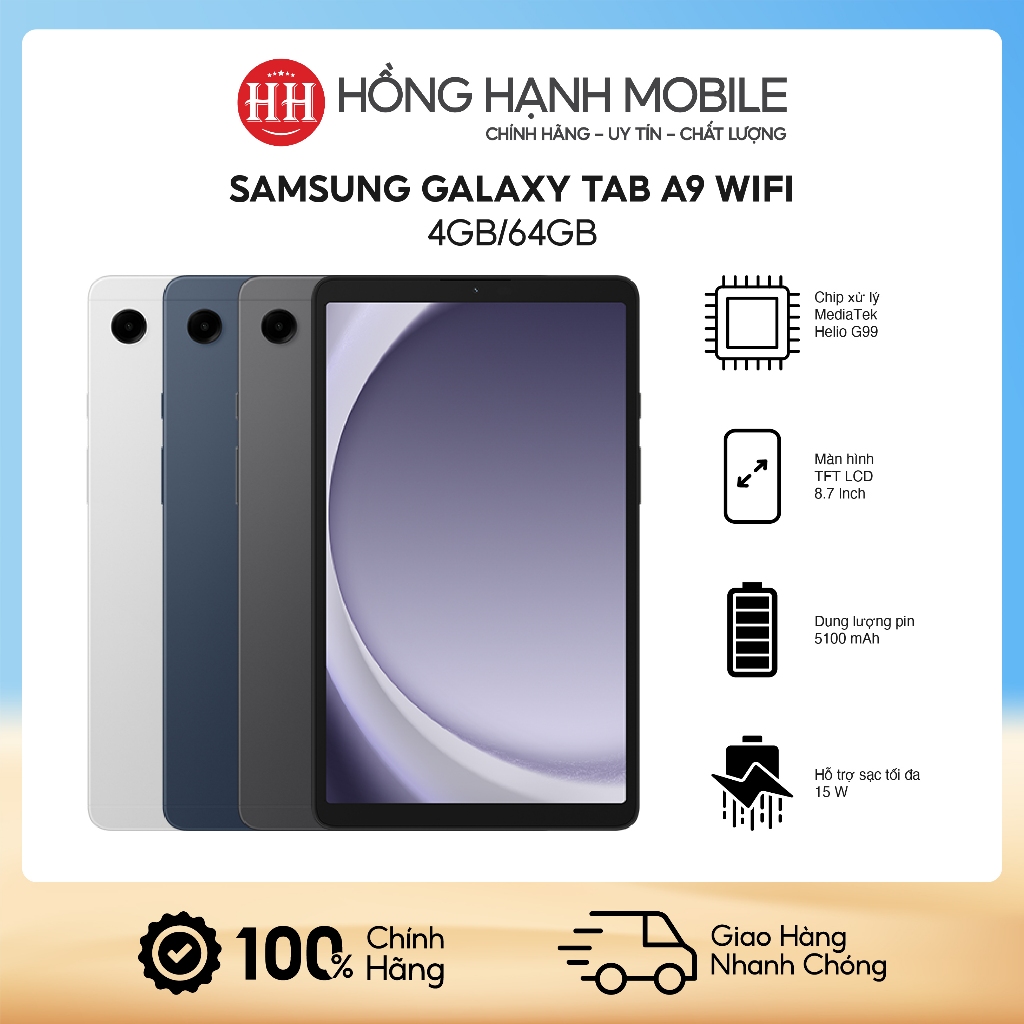 Máy Tính Bảng Samsung Galaxy Tab A9 Wifi 4GB/64GB - Hàng Chính Hãng | BigBuy360 - bigbuy360.vn
