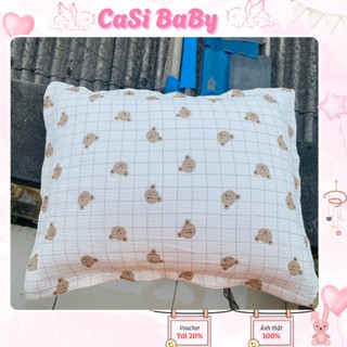 Vỏ gối nằm mềm êm chất vải xô muslin mềm mịn cho bé CaSi Baby