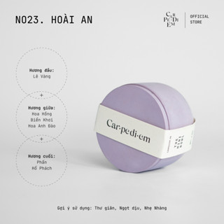 Nến thơm mini Car pe di em thủ công cao cấp - Hũ xi măng màu tím Hoài An