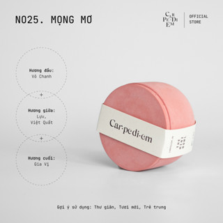  Nến thơm mini Car pe di em thủ công cao cấp - Hũ xi măng Mơ Mọng - mùi hương trái cây 