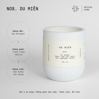 Nến thơm phòng Car pe di em thủ công cao cấp hũ nến xi măng Du Miên hương dịu nhẹ, thư giãn cho quý cô