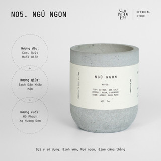  Nến thơm thủ công Car pe di em Ngủ Ngon Hũ xi măng màu xám mùi hương nước hoa biển dễ chịu Hàng thủ công 