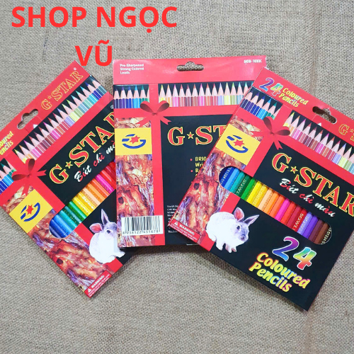 Bút Chì Màu 24 Cây Dài Gstar ( HÀNG CHÍNH HÃNG) - Màu Chì G-STAR