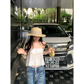  Áo kiểu croptop thêu hoa dáng ngắn nữ –Áo quây rút dây ngực sexy mặc đi biển đi chơi mùa hè phong cách Hàn Quốc E_A37  