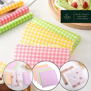  100 Tờ Giấy Nến Lót Đế Bánh Bento Bánh Soufle Mochi Sandwich - Giấy Thấm Dầu Lót Hộp Bã Mía Hộp Kraft Hoạ Tiết 18x18 