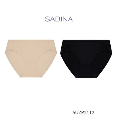 [SALE XẢ HÀNG] Combo 2 Quần Lót Lưng Vừa Cạp Vừa Màu Trơn Panty Zone By Sabina SUZP2112