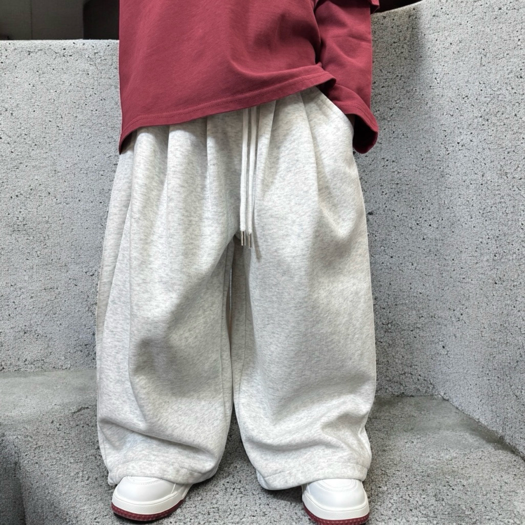 BABYBUYVIP-Quần nỉ ( không lót bông) dài ống rộng mặc được cả dáng bo có khoá giút được cho bé trai và bé gái .