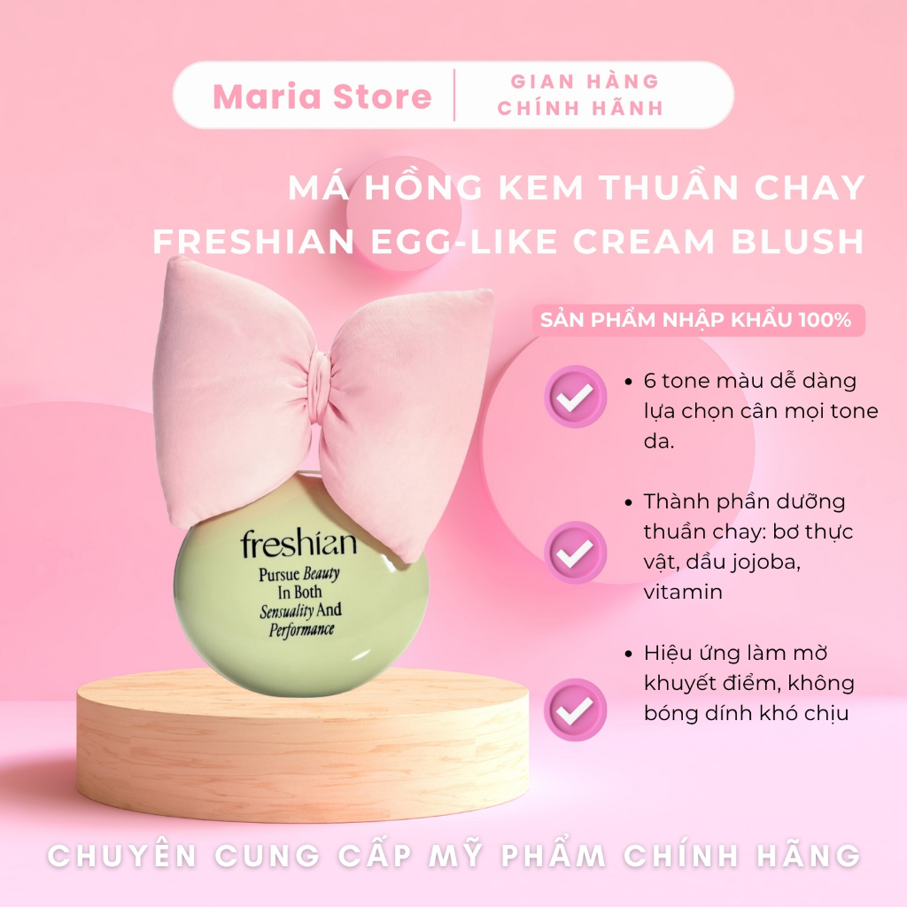Má hồng kem FRESHIAN EGG-LIKE CREAM BLUSH