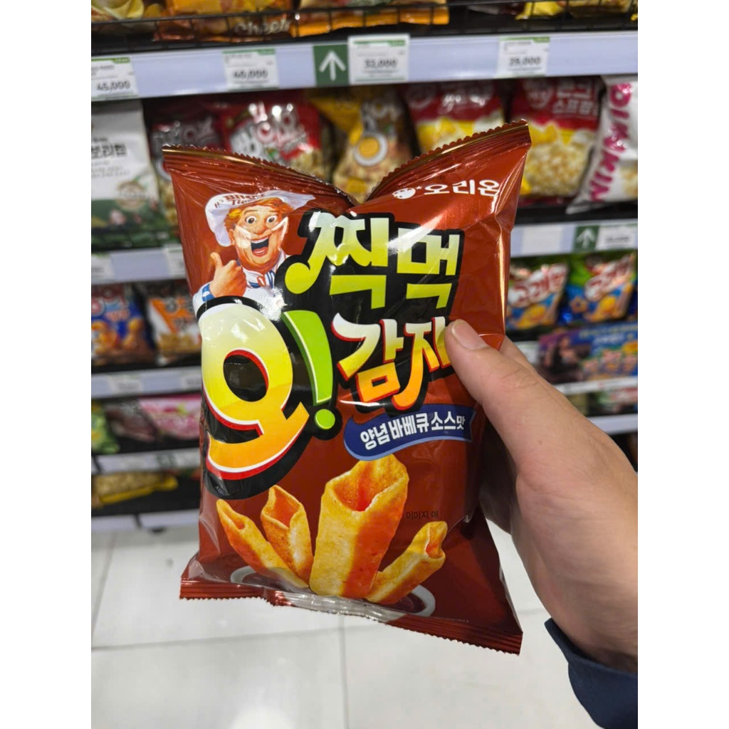 Snack Bim Bim Khoai Tây Chấm Sốt Nướng BBQ  Hàn Quốc - 오감자 양념 바베큐 소스맛