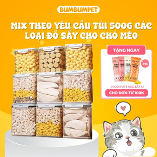 Combo Đồ Sấy Cho Chó Mèo 500g – Mix Theo Yêu Cầu, Thưởng Ngon Bổ Dưỡng - BumBumPet