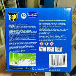 NHANG MUỖI RAID SC.JOHNSON 50 KHOANH