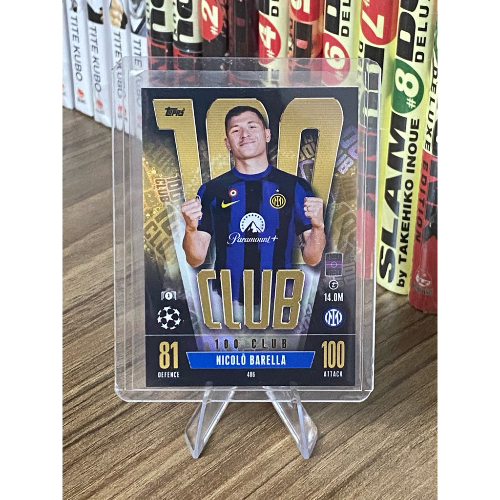 Thẻ Cầu Thủ Nicola Barella Match Attax 2023/24 Inter Milan Jersey 100Club #486