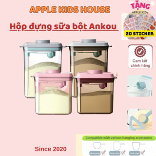 (TẶNG 20 STICKER) Hộp đựng sữa bột chống ẩm ANKOU Chính hãng Hộp trữ sữa Ankou hút chân không  1L 1,7L 2,3L
