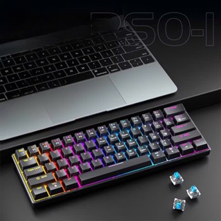 Bàn phím có dây mini  61 phím cơ sử dụng led 7 màu, bàn phím rút gọn sử dụng chơi game và làm việc chuyên dụng