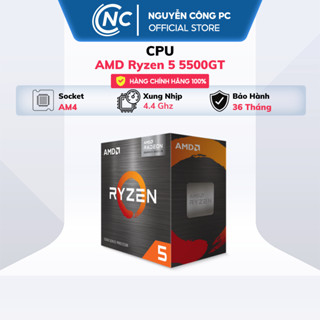  CPU AMD Ryzen 5 5500GT  Up to 4.4 GHz | 6 Cores   12 Threads | 19 MB Cache  | Hàng New | BH 36 tháng | Full VAT 