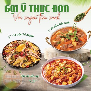 Xuyên tiêu xanh 100g, hạt tiêu tứ xuyên, cay tê, thơm, không lẫn tạp chất, gia vị món ăn Trung Hoa