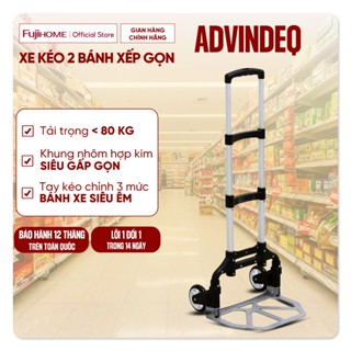  Xe đẩy hàng gấp gọn 2 bánh tải trọng 80kg ADVINDEQ nhập khẩu xe kéo hàng mini xếp gọn đa năng chính hãng 