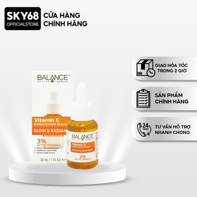 Tinh Chất giảm Thâm, Trắng Da Balance Active Formula Vitamin C Brightening Serum 30ml/60ml