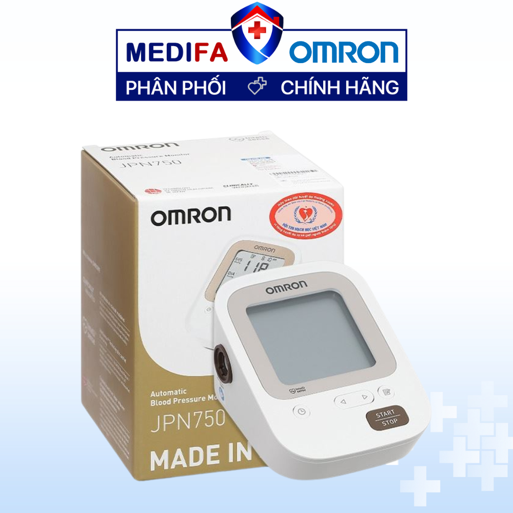 Máy Đo Huyết Áp Bắp Tay Omron JPN750, Đo Nhanh, Chính Xác, Bảo Hành 5 Năm Chính Hãng