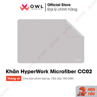 Khăn HyperWork Microfiber phủ bàn phím laptop CC02 (Hàng chính hãng)