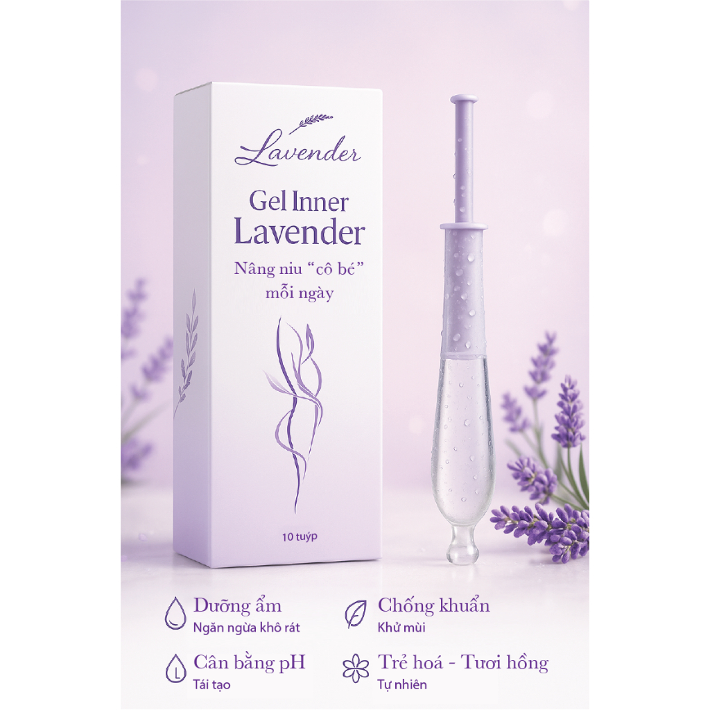 [ 02 ống ] Gel inner Lavender vệ sinh phụ nữ.