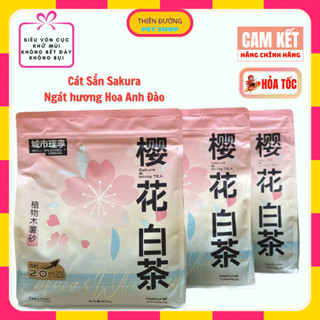 [Hỏa tốc] Cát sắn mèo 1.25kg Hương hoa anh đào – Không bụi, Không dính đáy, Siêu vón cục siêu thơm