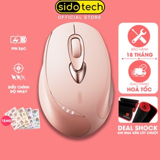 Chuột không dây pin sạc SIDOTECH INPHIC M8 PLUS cute hồng silent chống ồn tắt âm wireless máy tính laptop