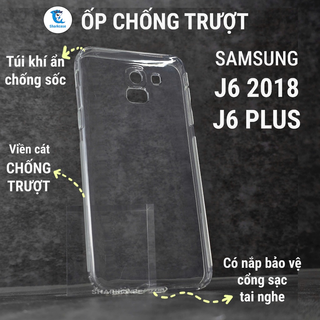 Ốp lưng Samsung J6 plus / J6+ / J6 2018 chống trượt dẻo trong suốt silicon bảo vệ camera