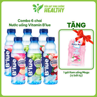 [MUA 6 chai 500ml TẶNG 1 KEM MOGU + TÚI GIỮ NHIỆT MOGU] Nước Uống Giải Khát B'LUE Hương Trái Cây Không Đường/ Ít Đường