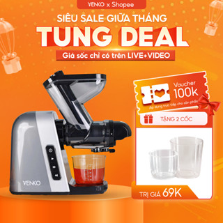 Chính Hãng - Máy Ép Chậm Trục Ngang Venko VS30, Ép Trái Cây Giữ 95% Lượng Nước, Ép Kiệt Bã Trục Ép 7 Đoạn Kiệt Bã